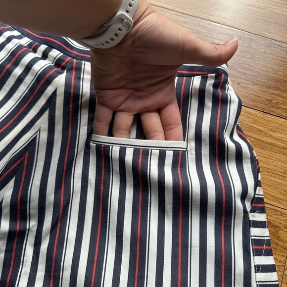 PALMER HARDING Striped Exaggerated Wide Leg Womens 2/4 Exhale Culotte Pants - Picture 10 of 12